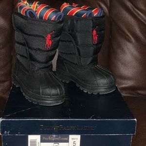 Ralph Lauren Polo Boots Toddler 5C (Black)